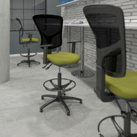 Senza mesh back draughtsman's chair