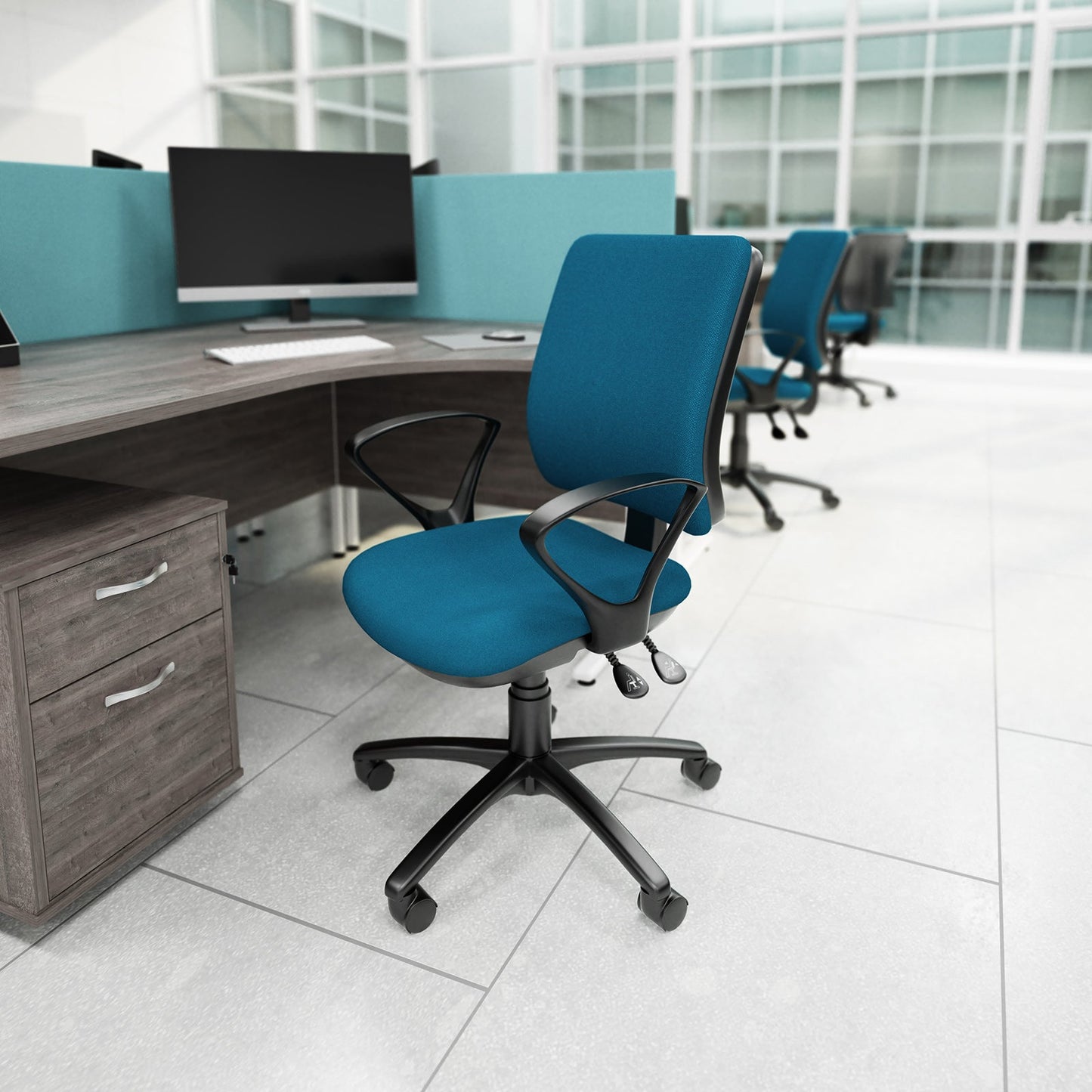 Senza High fabric back operator chair -MTO