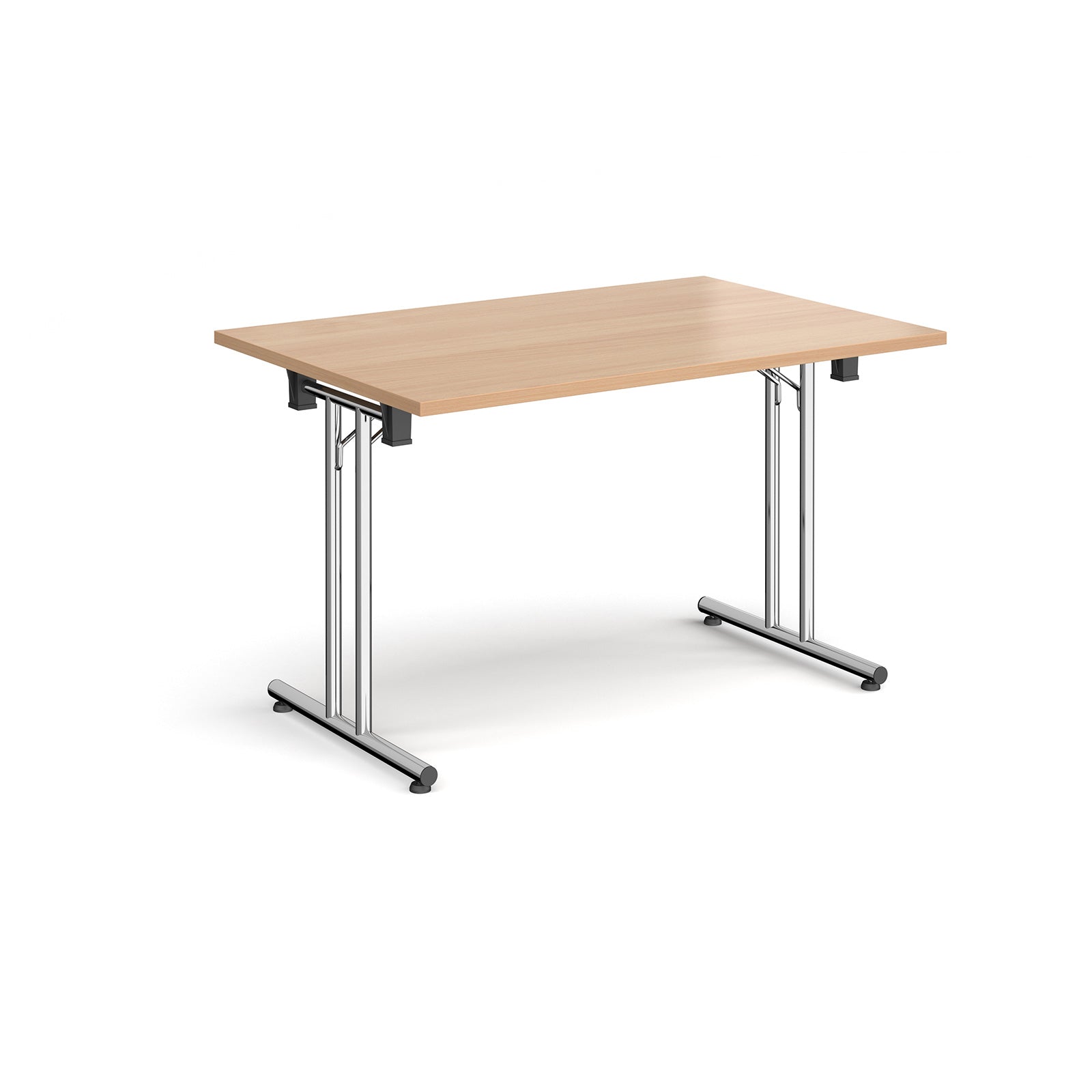 Rectangular folding leg table with straight feet