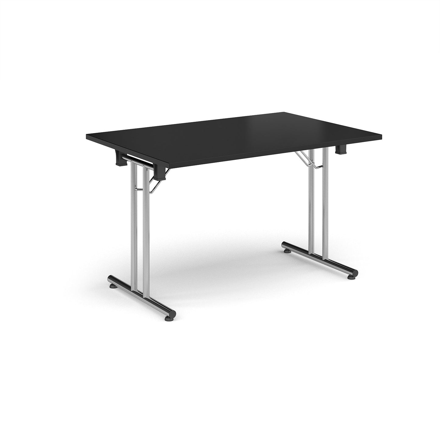 Rectangular folding leg table with straight feet