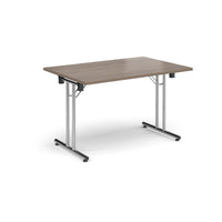 Rectangular folding leg table with straight feet