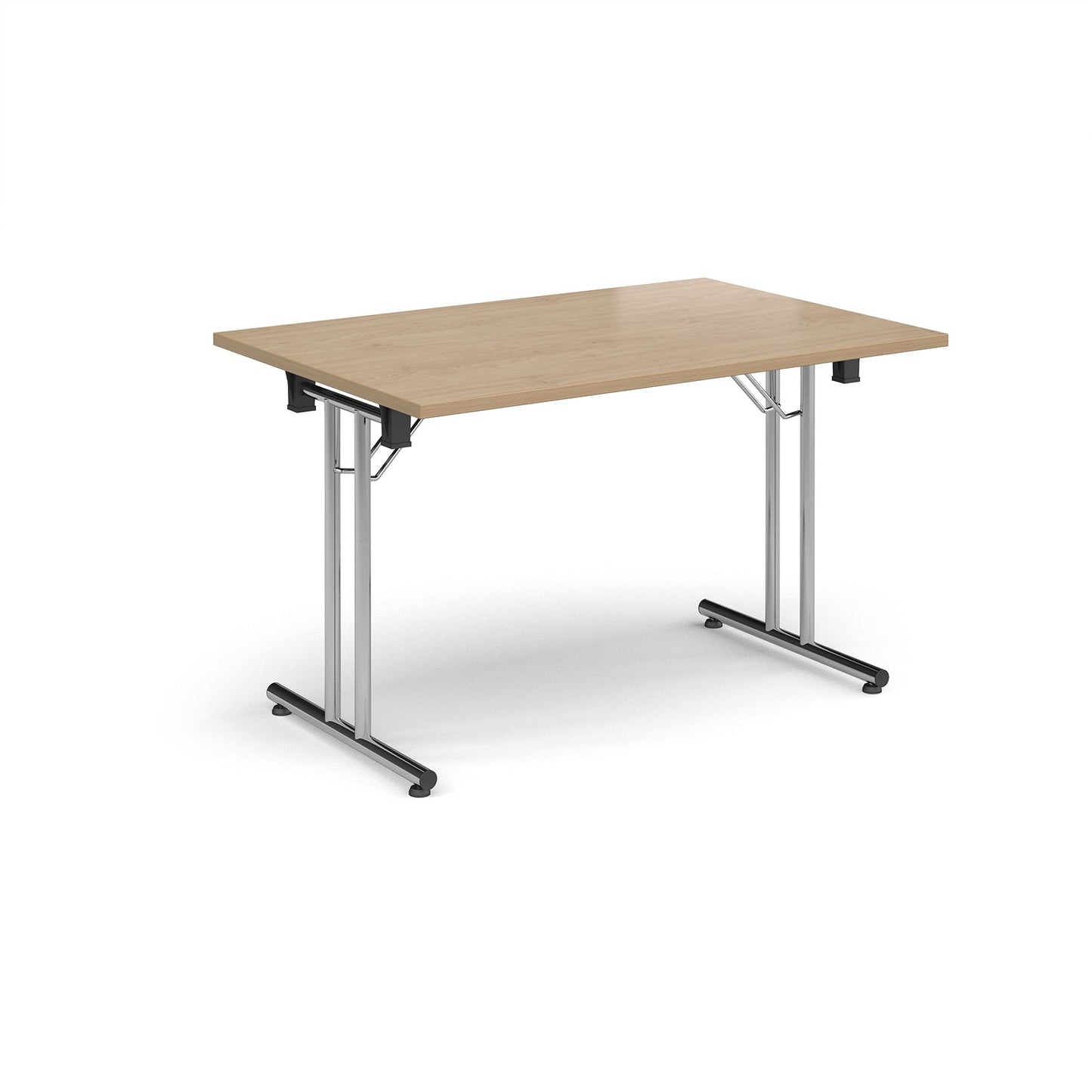 Rectangular folding leg table with straight feet
