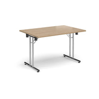 Rectangular folding leg table with straight feet