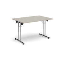 Rectangular folding leg table with straight feet
