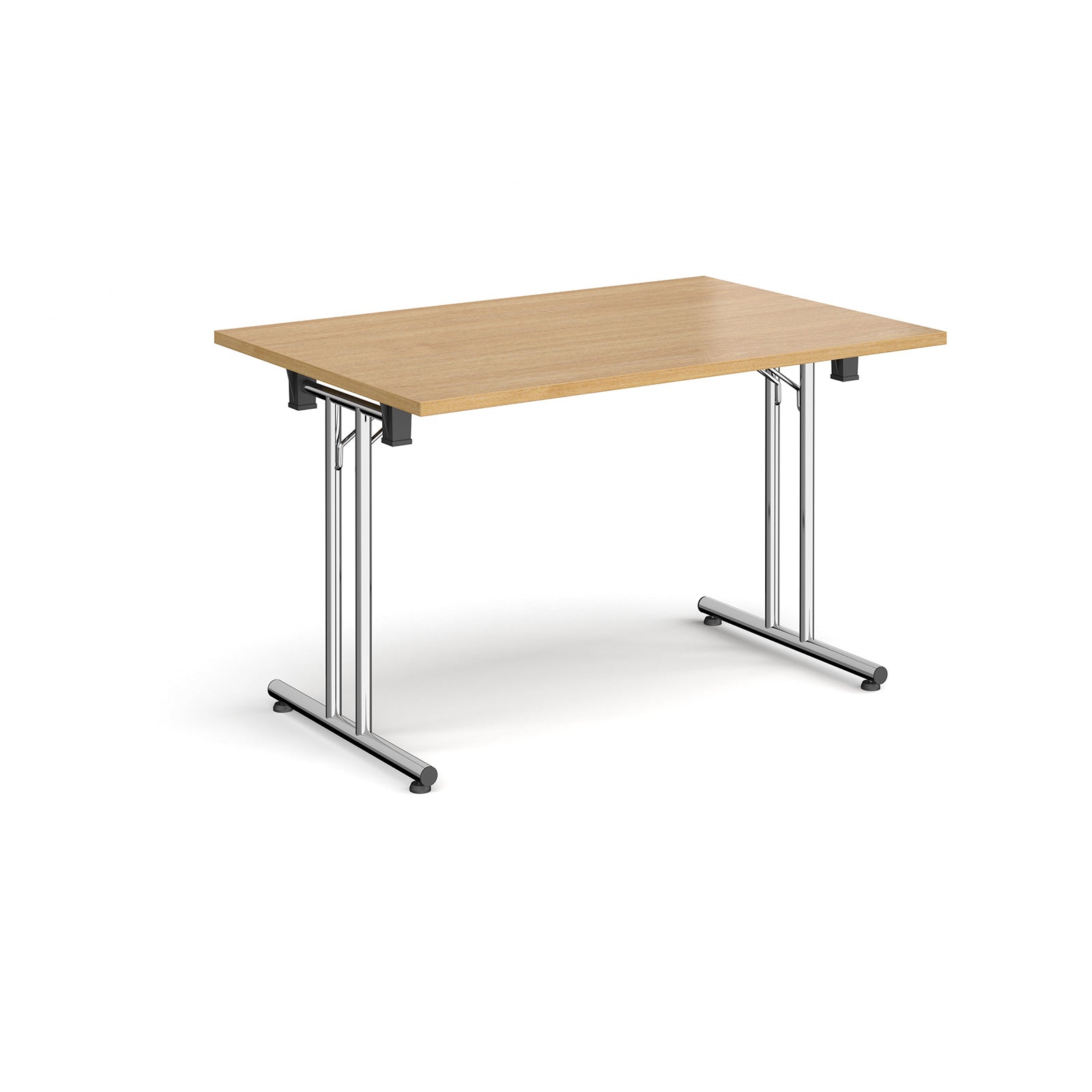 Rectangular folding leg table with straight feet