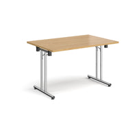 Rectangular folding leg table with straight feet
