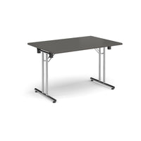 Rectangular folding leg table with straight feet