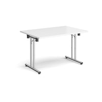 Rectangular folding leg table with straight feet