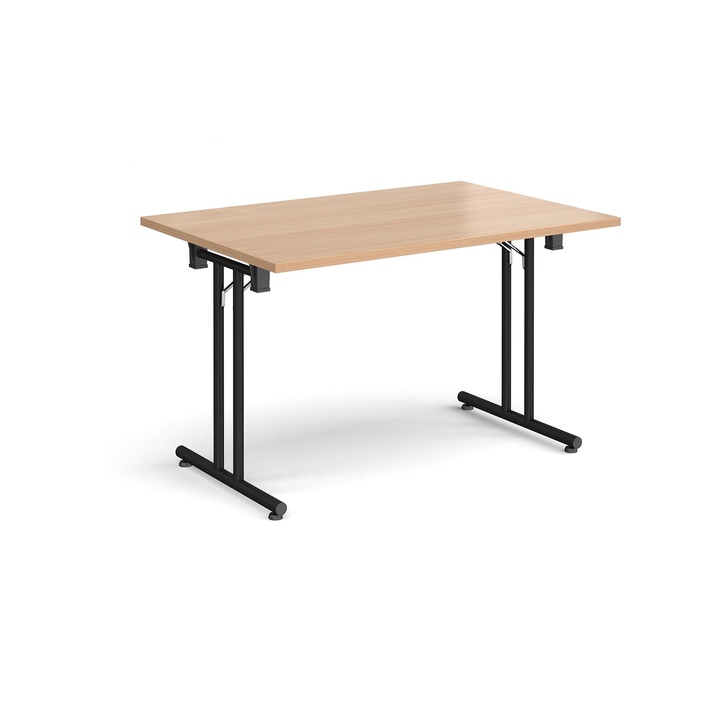 Rectangular folding leg table with straight feet
