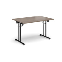 Rectangular folding leg table with straight feet