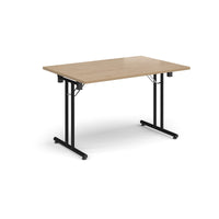Rectangular folding leg table with straight feet