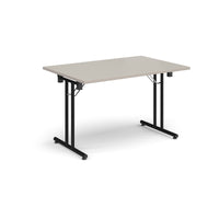 Rectangular folding leg table with straight feet