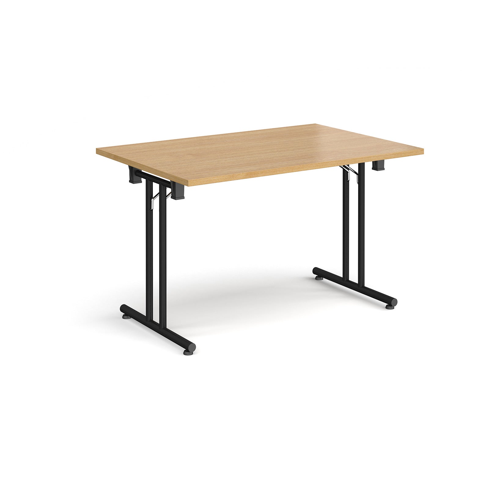 Rectangular folding leg table with straight feet