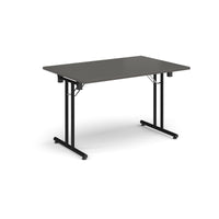 Rectangular folding leg table with straight feet