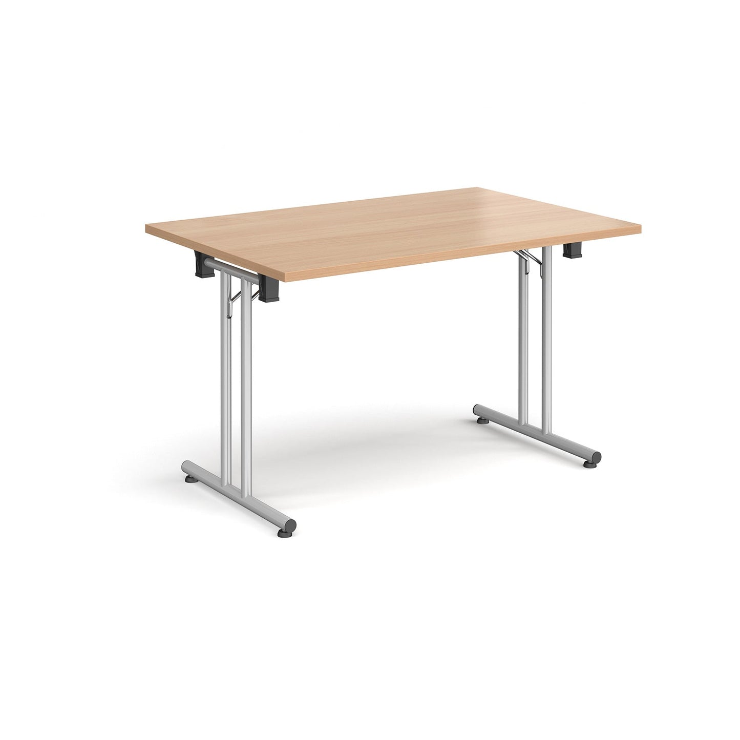 Rectangular folding leg table with straight feet