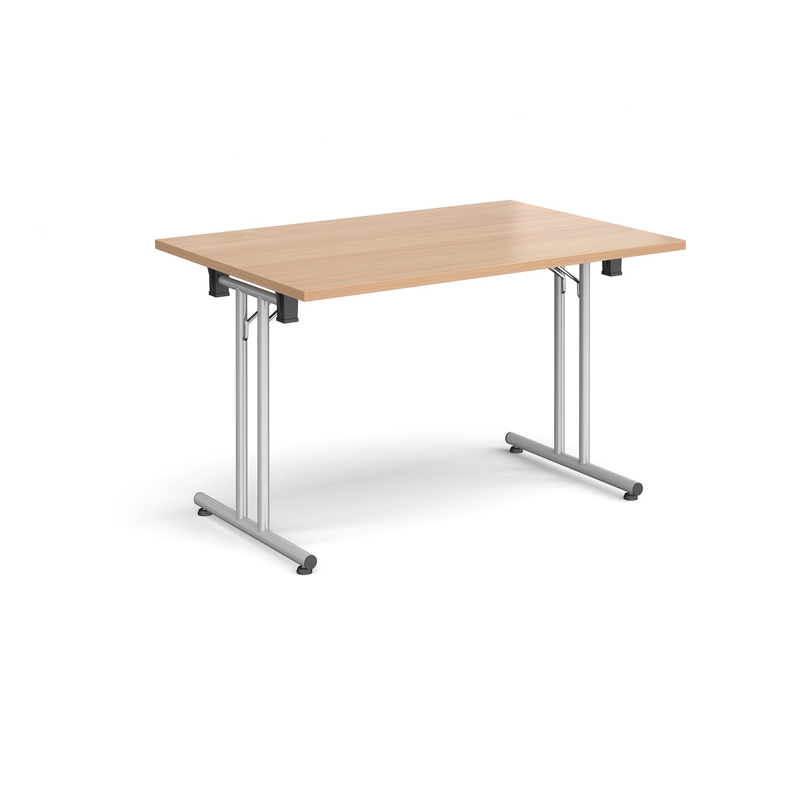 Rectangular folding leg table with straight feet