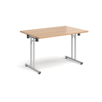 Rectangular folding leg table with straight feet