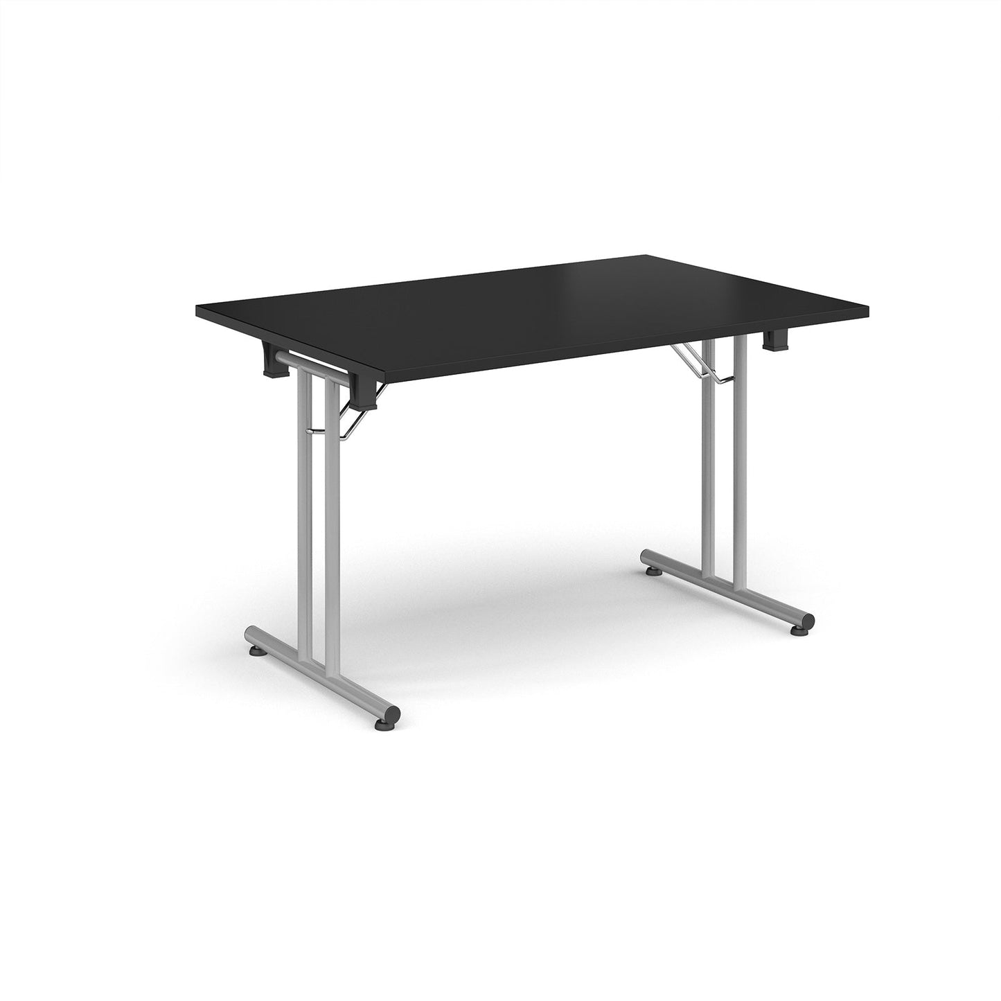 Rectangular folding leg table with straight feet