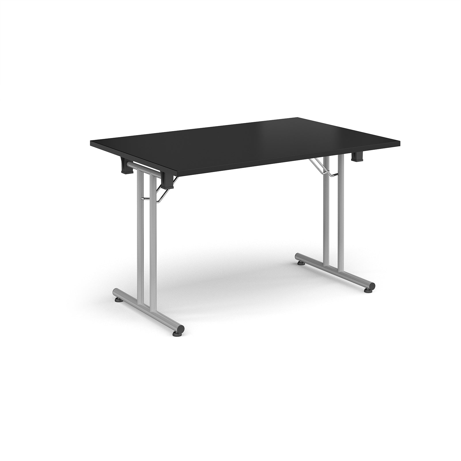 Rectangular folding leg table with straight feet