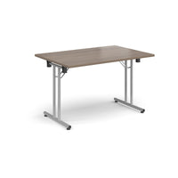 Rectangular folding leg table with straight feet