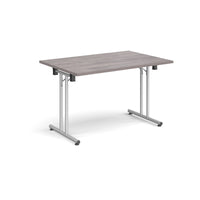 Rectangular folding leg table with straight feet