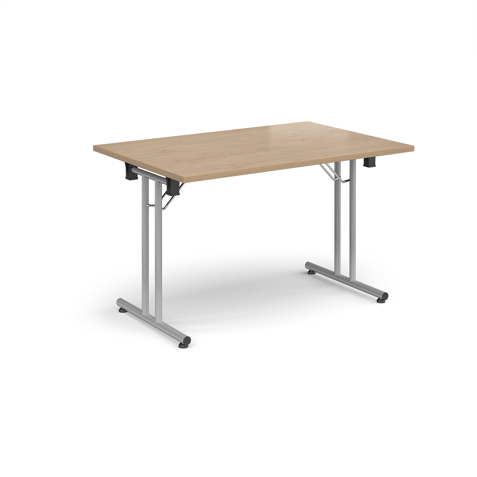 Rectangular folding leg table with straight feet
