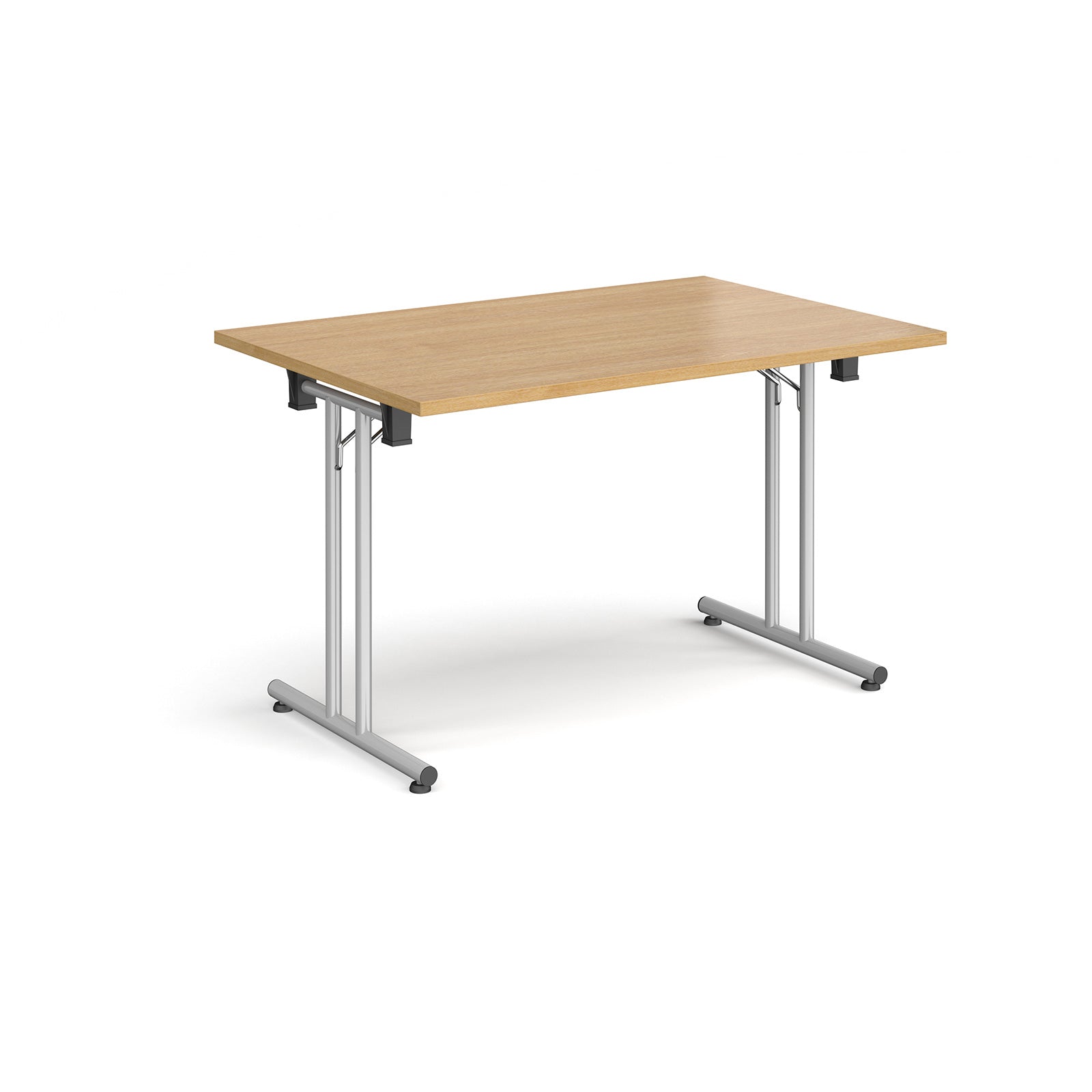 Rectangular folding leg table with straight feet
