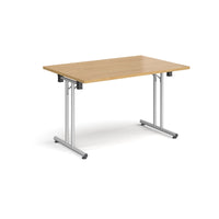 Rectangular folding leg table with straight feet