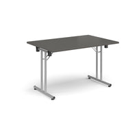 Rectangular folding leg table with straight feet