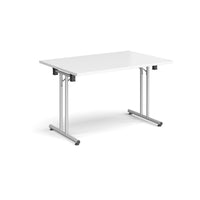Rectangular folding leg table with straight feet