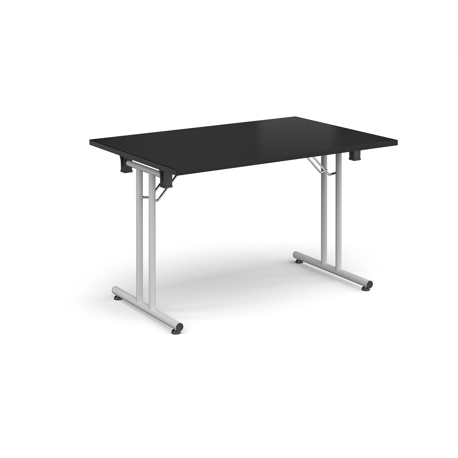 Rectangular folding leg table with straight feet