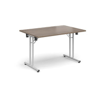 Rectangular folding leg table with straight feet