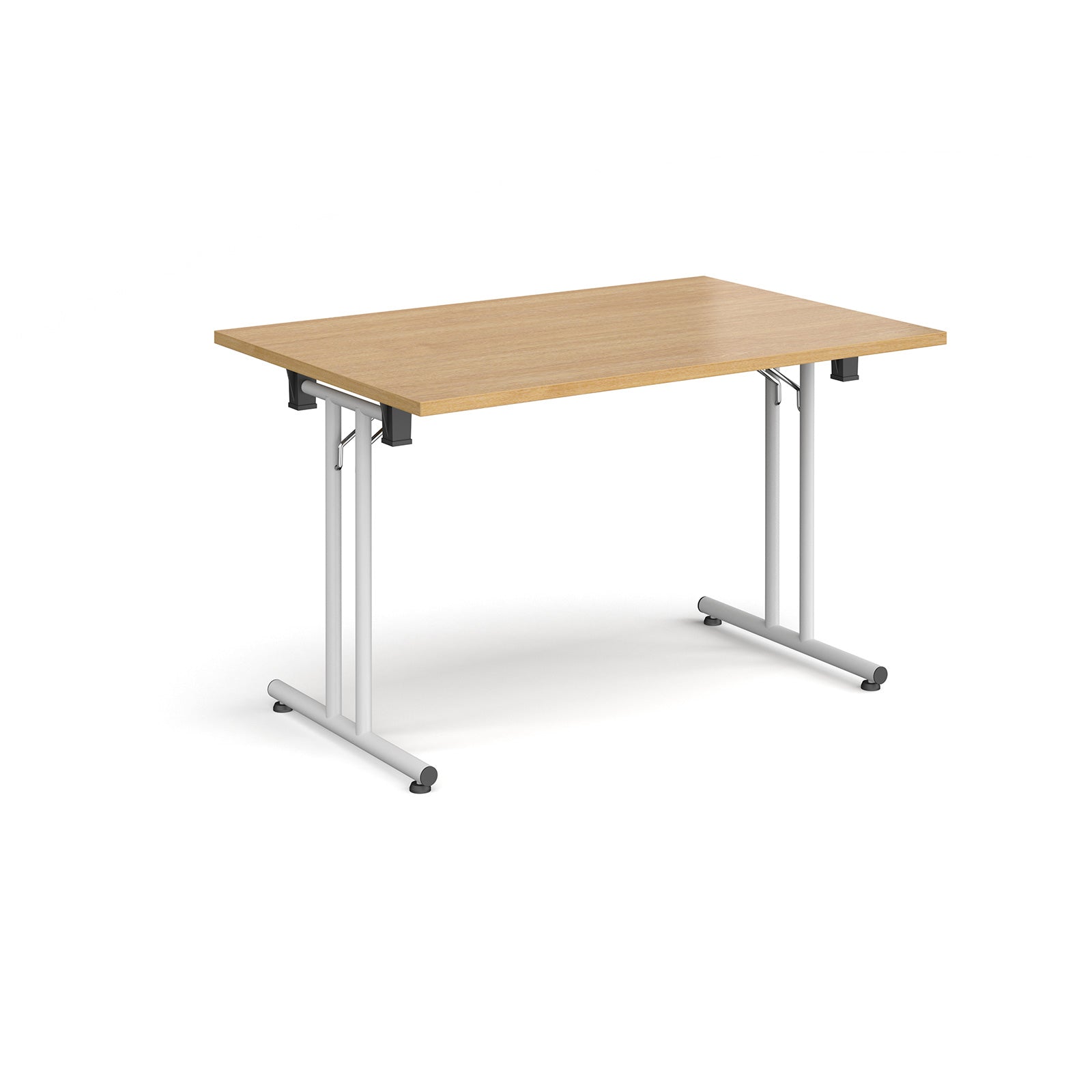 Rectangular folding leg table with straight feet
