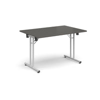 Rectangular folding leg table with straight feet