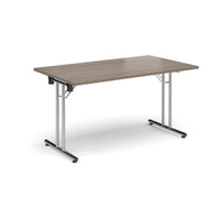 Rectangular folding leg table with straight feet