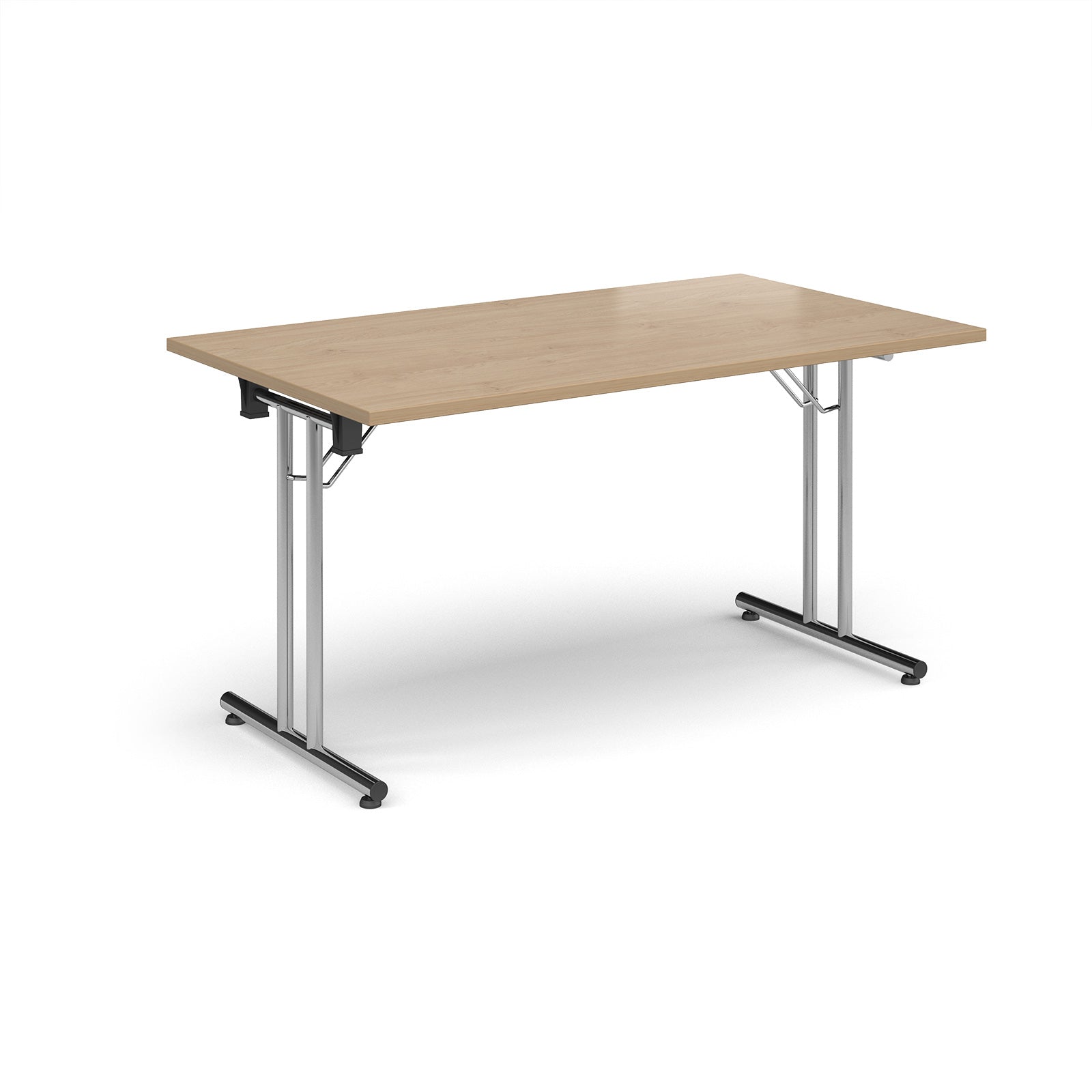 Rectangular folding leg table with straight feet