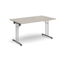 Rectangular folding leg table with straight feet