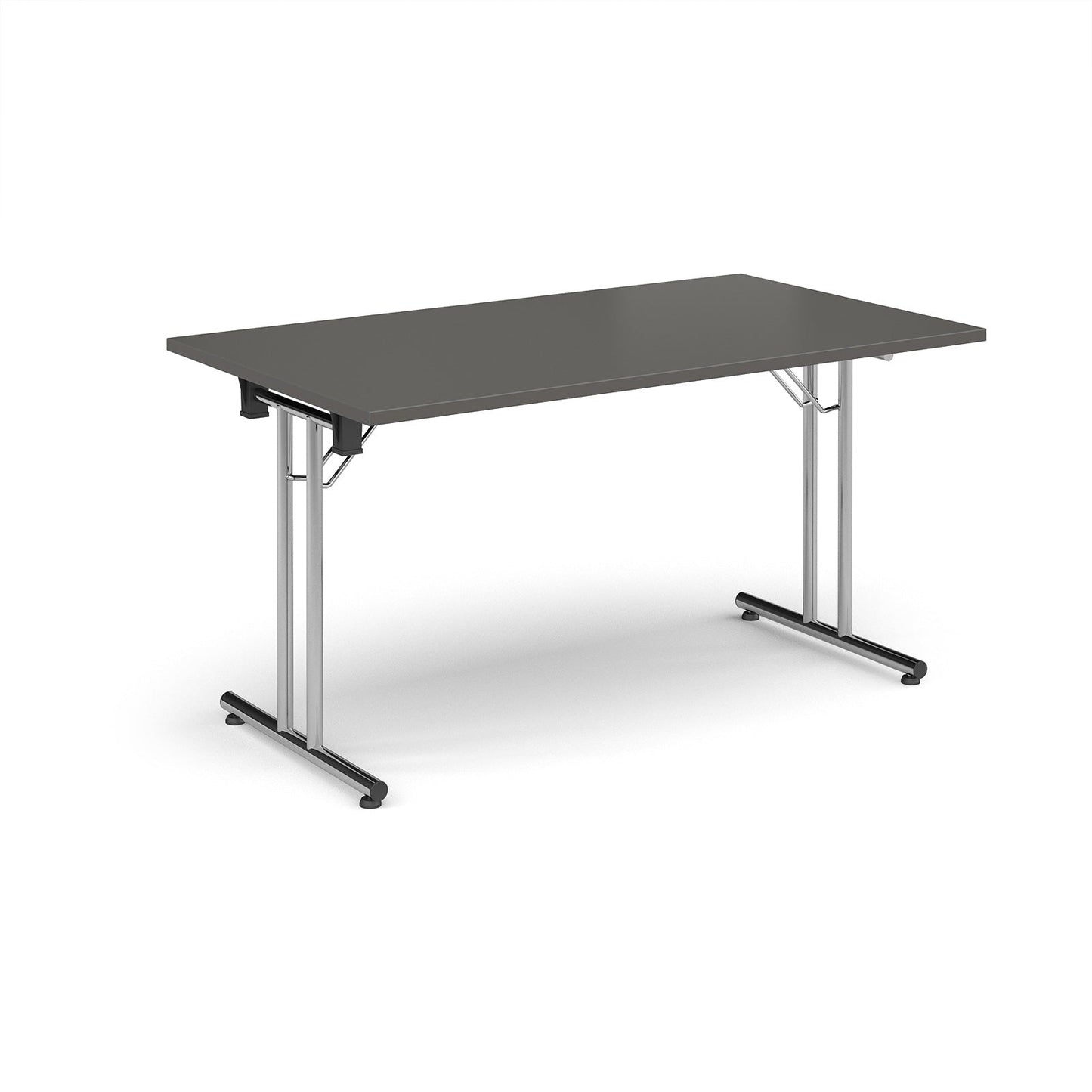 Rectangular folding leg table with straight feet