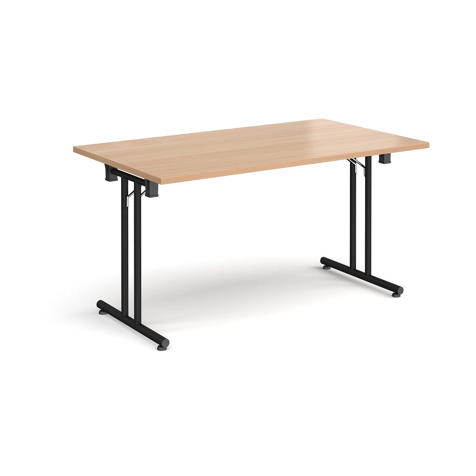 Rectangular folding leg table with straight feet