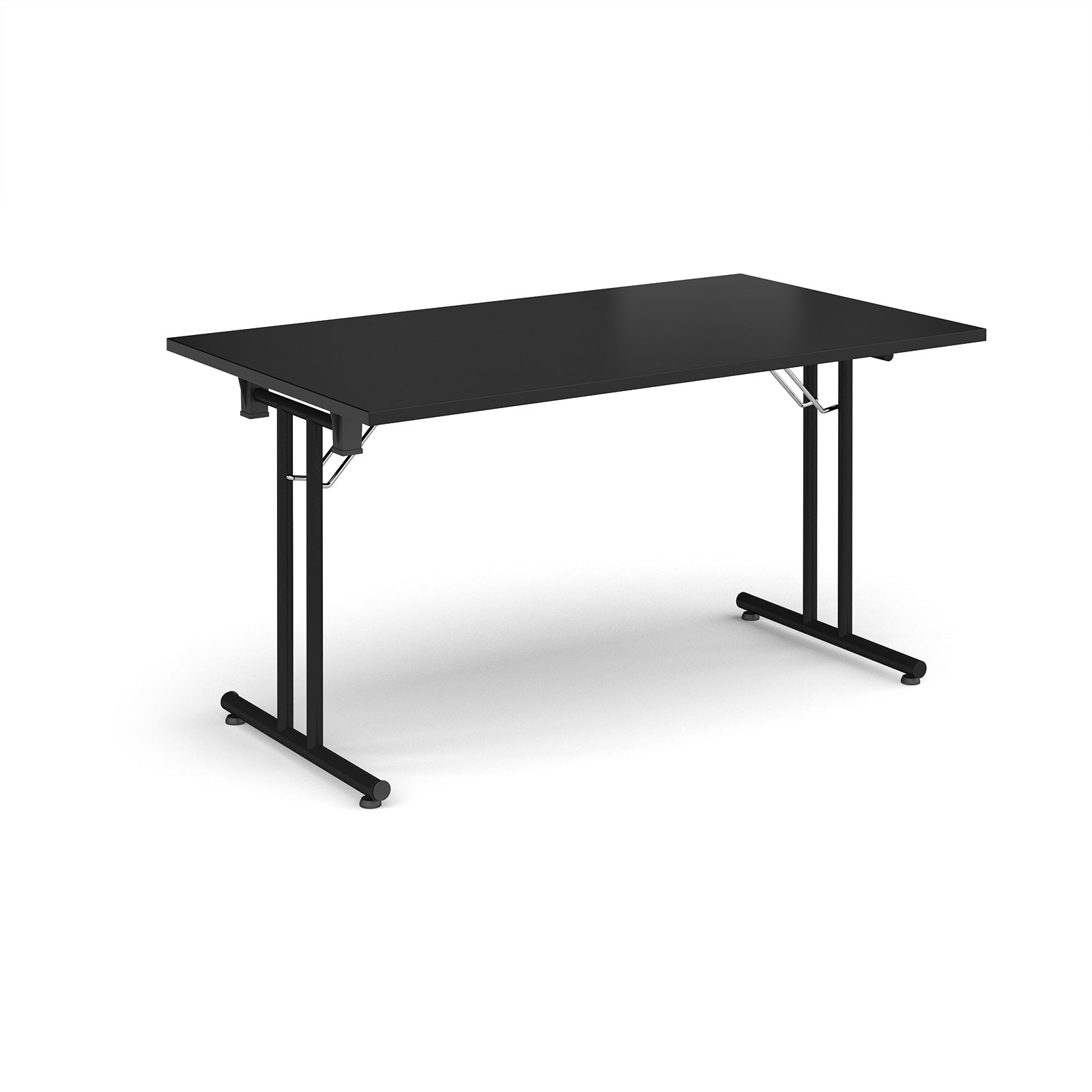 Rectangular folding leg table with straight feet