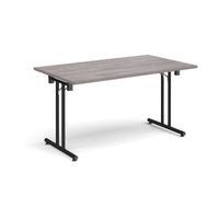 Rectangular folding leg table with straight feet