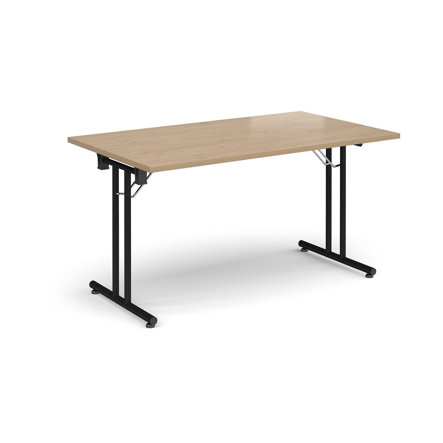 Rectangular folding leg table with straight feet
