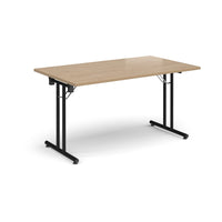 Rectangular folding leg table with straight feet