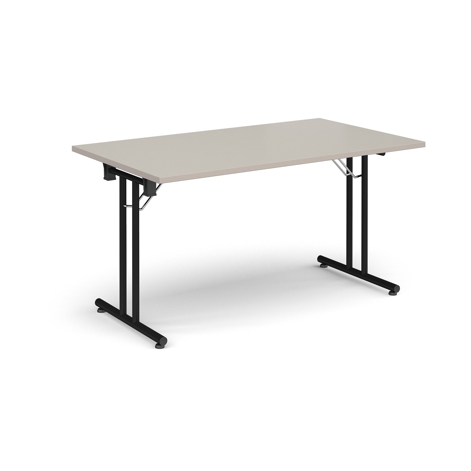 Rectangular folding leg table with straight feet