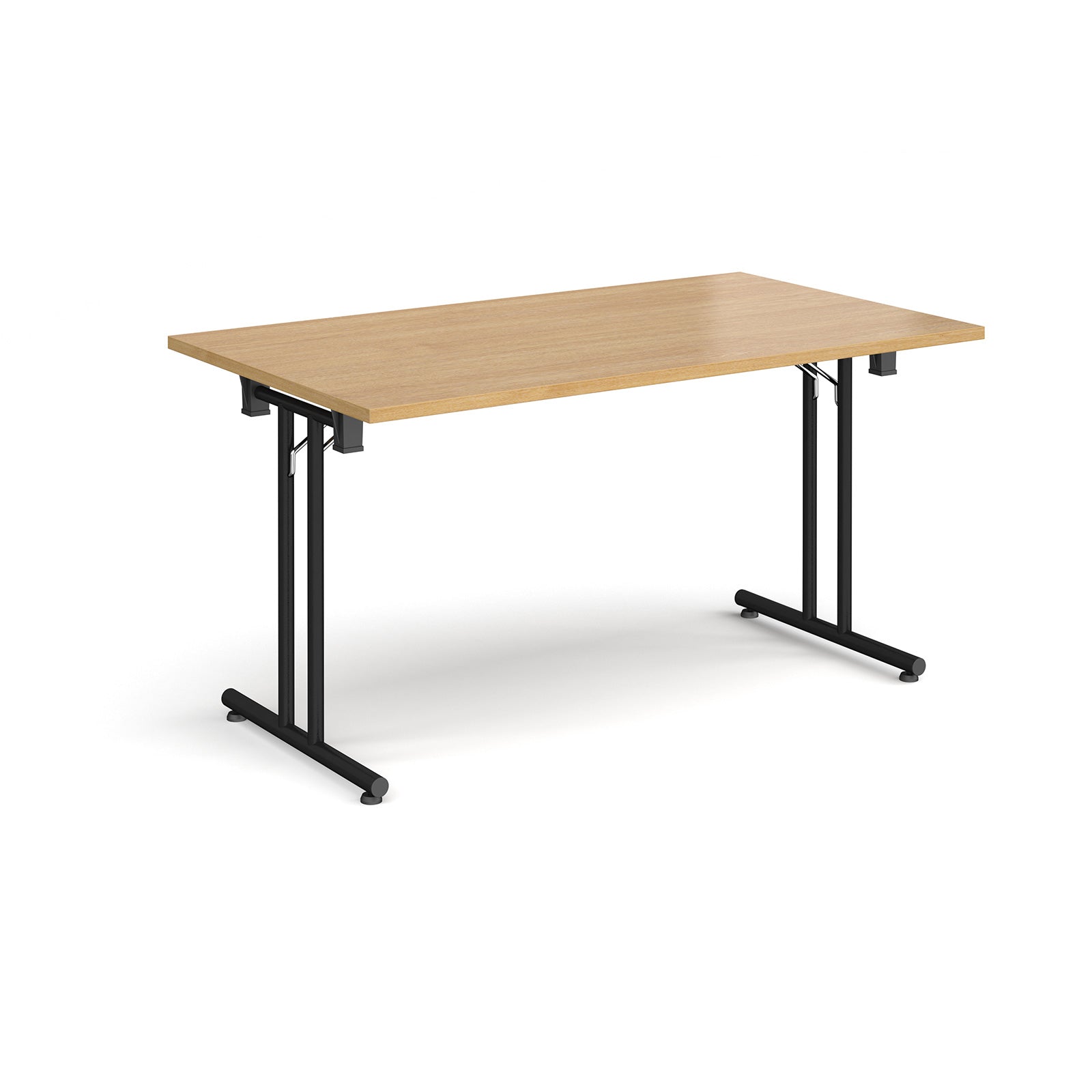 Rectangular folding leg table with straight feet