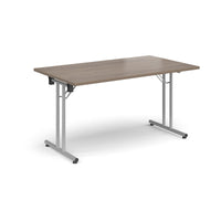 Rectangular folding leg table with straight feet