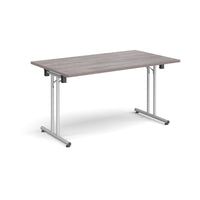 Rectangular folding leg table with straight feet