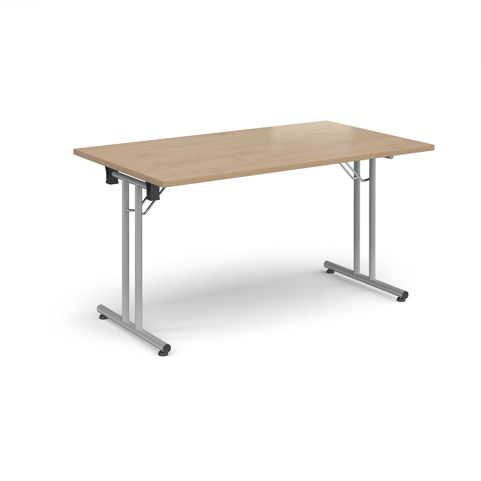 Rectangular folding leg table with straight feet