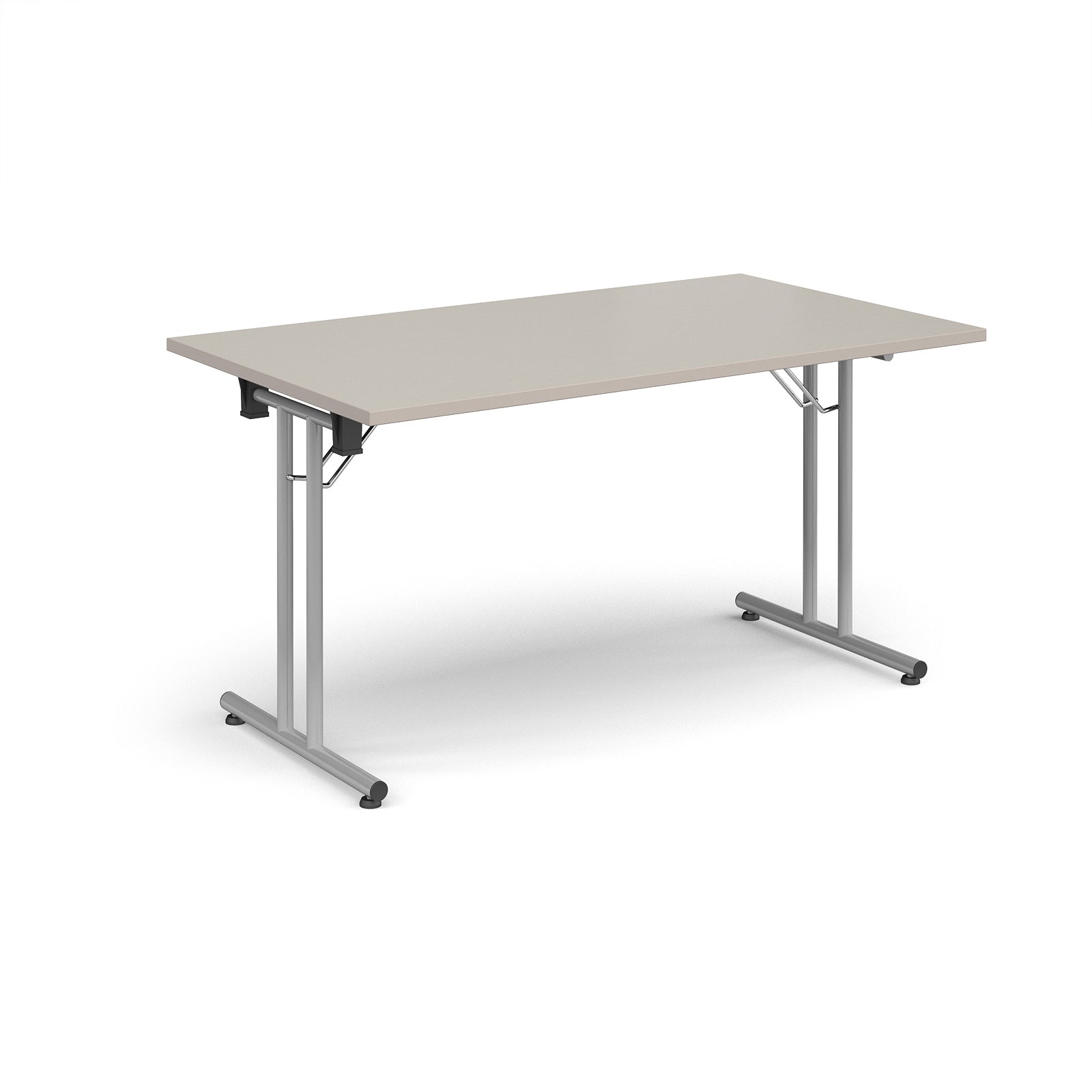 Rectangular folding leg table with straight feet