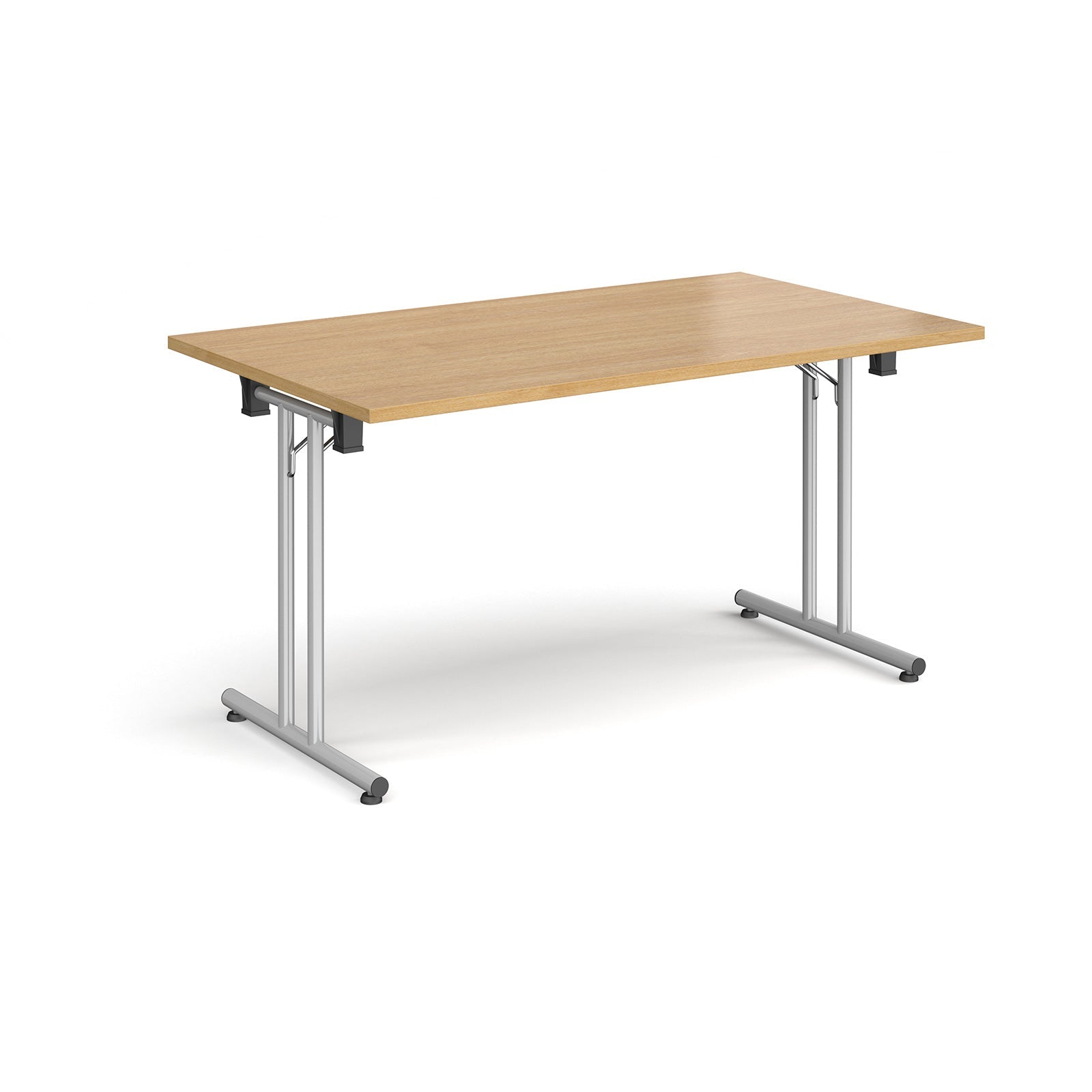 Rectangular folding leg table with straight feet